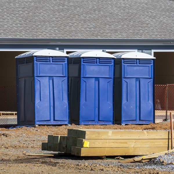 how often are the porta potties cleaned and serviced during a rental period in Warwick North Dakota